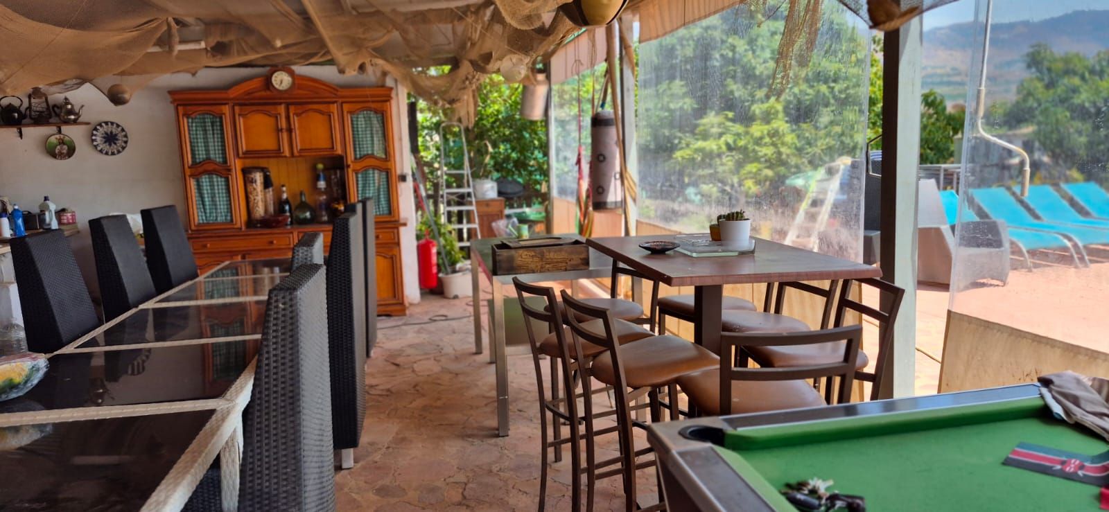 Zona chill-out del porche